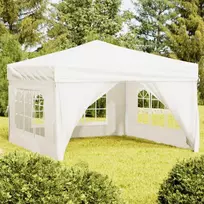 Proginė palapinė su šoninėmis sienomis, kreminė, 3x3m