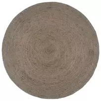 Kilimas, pilkas, 180cm, džiutas, apskritas, rankų darbo