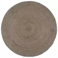 Kilimas, pilkas, 240cm, džiutas, apskritas, rankų darbo