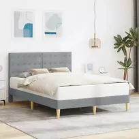 Lovos rėmas su galvūgalio Šviesiai pilka 140 x 200 cm Audinys