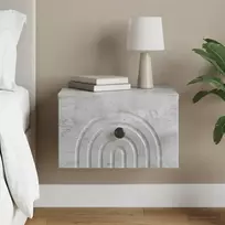 Sieninis naktinis staliukas Betono pilka 33 x 34,5 x 20 cm