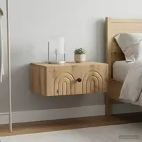 Sieninis naktinis staliukas su stalčių 2 pcs Artisano ąžuolo