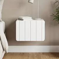 Sieninis naktinis staliukas Itin blizgi balta 33 x 34,5 x 24 cm