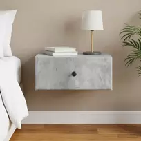 Sieninis naktinis staliukas Betono pilka 49 x 34,5 x 20 cm