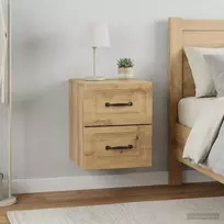 Sieninis naktinis staliukas su stalčių 2 pcs Artisano ąžuolo