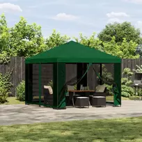 Sodo pavėsinė su šoninėmis sienelėmis 3 x 3 m Žalia