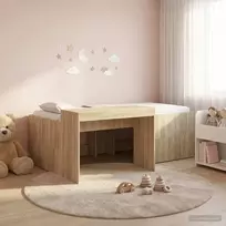 Vaikų Aukštas Lovos Rėmas su Rašomuoju Stalu Sonoma ąžuolas