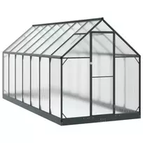 Sodo šiltnamis su durimis Antracito 183,5 x 423,5 x 207 cm
