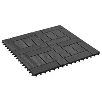 Terasinė Plytelė 22 pcs Juoda 30 x 30 cm MPK