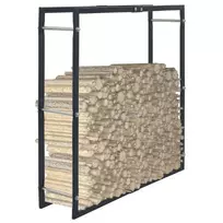 Stovas malkoms, juodos spalvos, 100x25x100cm, plienas