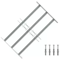 Reguliuojama apsauginė grotelė langams su 3 skersiniais, 500-650mm