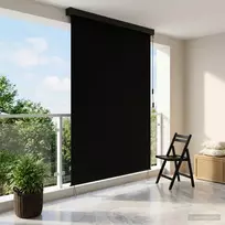 Roletas Juoda 60 x 250 cm Audinys ir aliuminis
