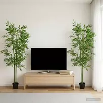 Dirbtinis bambuko medis 4 pcs Žalia 60 x 18 x 190 cm