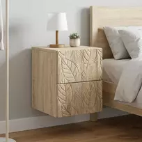 Sieninis naktinis staliukas 2 pcs Sonoma ąžuolas