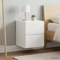 Sieninis naktinis staliukas 2 pcs Itin blizgi balta