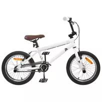 BMX Dviratis 18 Colių 7-10 metų amžiaus Balta