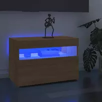 Televizoriaus spintelė su LED apšvietimu, ąžuolo, 60x35x40cm