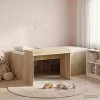 Vaikų Aukštas Lovos Rėmas su Rašomuoju Stalu Sonoma ąžuolas