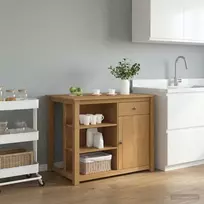 Virtuvės vežimėlis PANAMA 2 pcs Medaus vaškas 112 x 77 x 90 cm