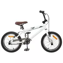 BMX Dviratis 16 Colių 5-8 metų amžiaus Balta