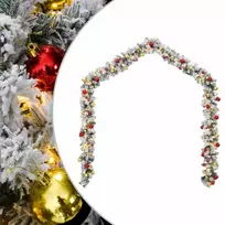 Kalėdinė girlianda su žaisliukais ir LED lemputėmis, žalia, 5 m, PVC