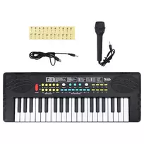 37 klavišų elektrinis pianinas su mikrofonu vaikams