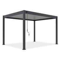 Pavėsinė Pergola Elegance, 3x4 m, tamsiai pilka/šviesiai pilka