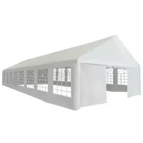 Proginė palapinė, baltos spalvos, 6x16m, PE