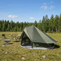 Tipi palapinė su stogu Armijos Žalia 700 x 700 x 395 cm