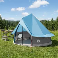 Tipi palapinė Mėlyna 250 x 250 cm Poliesteris ir plienas