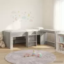 Lova su stalu 2 vnt. Pilka Sonoma Apdirbta mediena