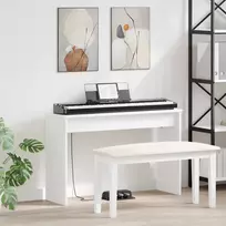 Klaviatūros stovas Balta 100 x 32 x 64 cm Apdirbta mediena