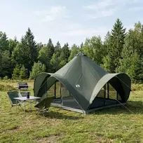 Tipi palapinė Armijos žalia 6 asmenims Poliesteris ir plienas