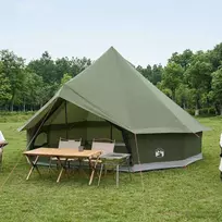 Tipi palapinė su stogu Alyvuogių žalia 500 x 500 x 300 cm
