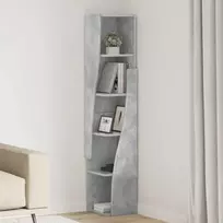 Kampinė spintelė 27,5x27x140cm Apdirbta mediena Betono pilka