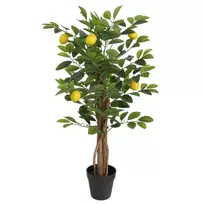 Dirbtinis citrinmedis su trimis kamienais, žalias, 85cm, PP