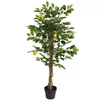 Dirbtinis citrinmedis su trimis kamienais, žalias, 120cm, PP