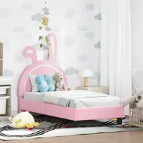 Vaikiška Lovo Rėmas su Galvūgaliu Rožinė 70 x 140 cm PU