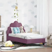 Vaikiška Lovo Rėmas su Galvūgaliu Violetinė 70 x 140 cm Aksomas