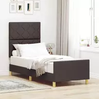 Lovos rėmas su galvūgalio Tamsiai ruda 80 x 200 cm audinys