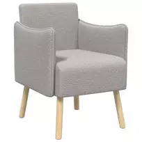 Akcentinis fotelis Šviesiai pilka Bouclé