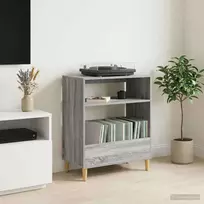 Plokštelių grotuvo stovas Pilka Sonoma 71 x 39,5 x 83 cm