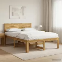 Dviejų lovų rėmas su galvūgaliu ROSTOCK Balta 140 x 190 cm