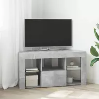 Kampinė LED televizoriaus spinta 100 x 40 x 50 cm Betono pilka