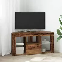 Kampinė LED televizoriaus spinta 100 x 40 x 50 cm Senas medis