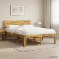 Dviejų lovų rėmas su galvūgaliu ROSTOCK Balta 140 x 200 cm