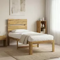 Viengulė lova su galvūgaliu ROSTOCK Balta 90 x 200 cm