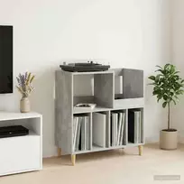 Plokštelių grotuvo stovas Betono pilka 82 x 39,5 x 82,5 cm