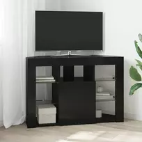 Kampinė LED televizoriaus spinta 100x40x68cm Juoda