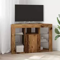 Kampinė LED televizoriaus spinta 100x40x68cm Senas medis